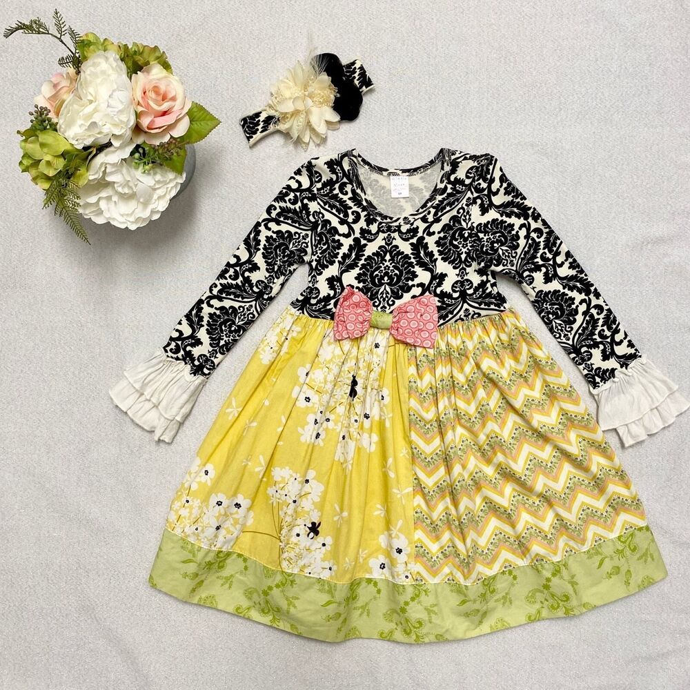 Giggle Moon Happy & Joyful dress with matching headband